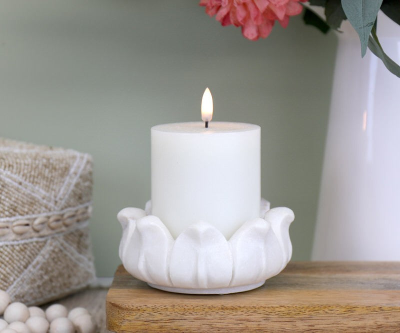 Lotus Flower Marble Urli