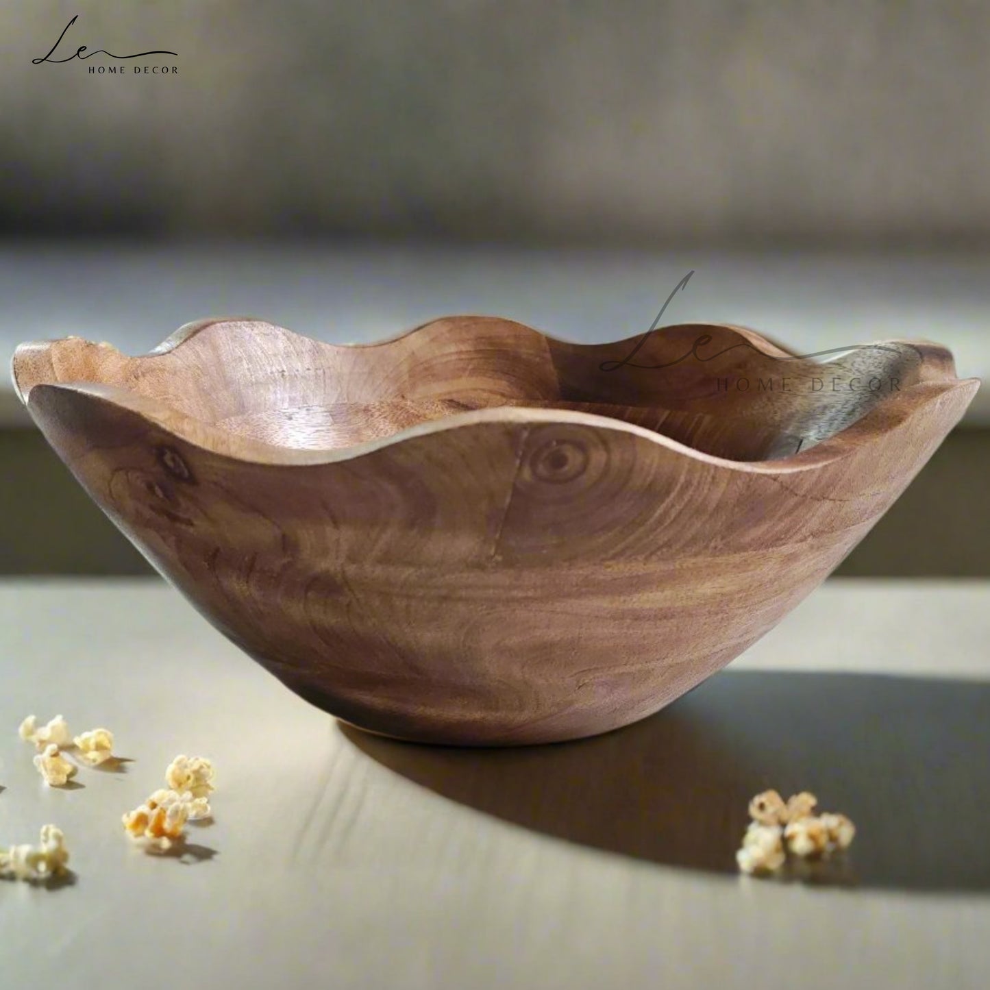Handcrafted Wooden Fruit and Snacks Bowl - Large