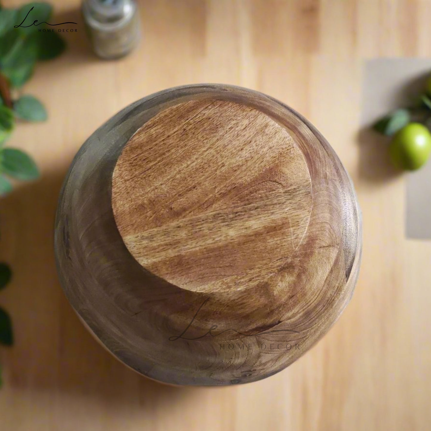 Handcrafted Wooden Fruit and Snacks Bowl - Large