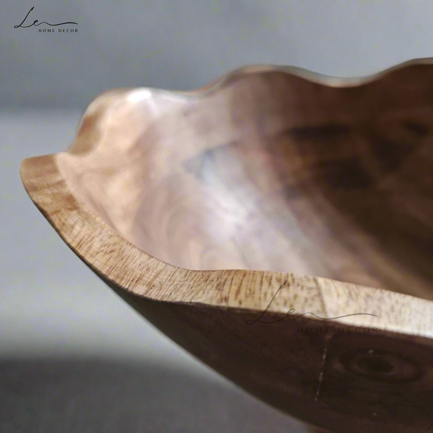 Handcrafted Wooden Fruit and Snacks Bowl - Large