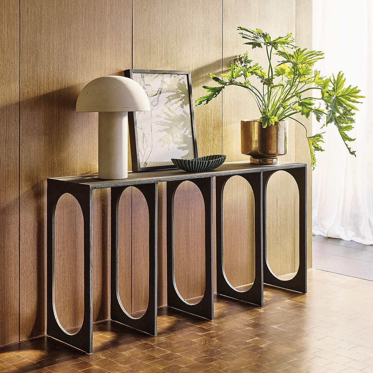 OVAL FLUTED GREEN MARBLE BOWL