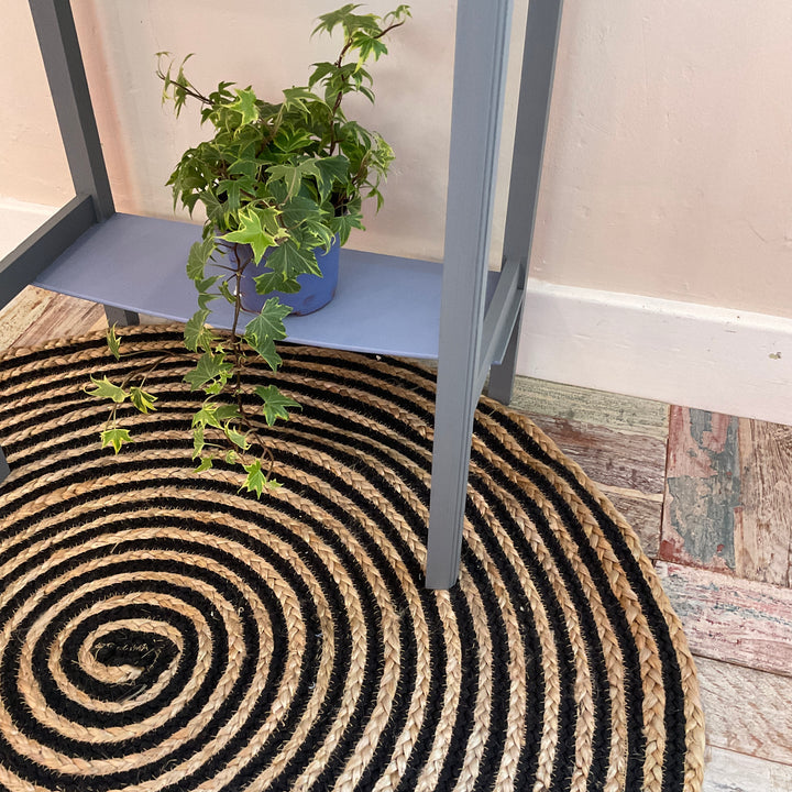 The Striped Boho Natural Jute Rug