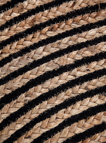The Striped Boho Natural Jute Rug