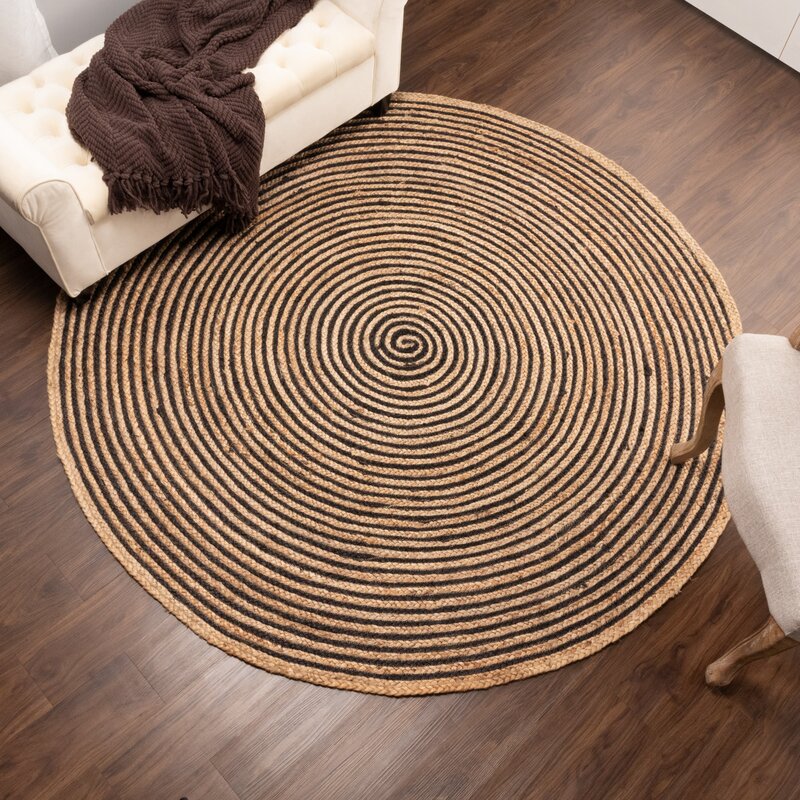 The Striped Boho Natural Jute Rug