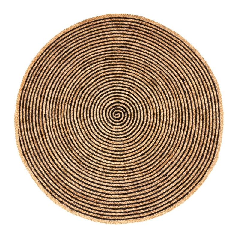 The Striped Boho Natural Jute Rug