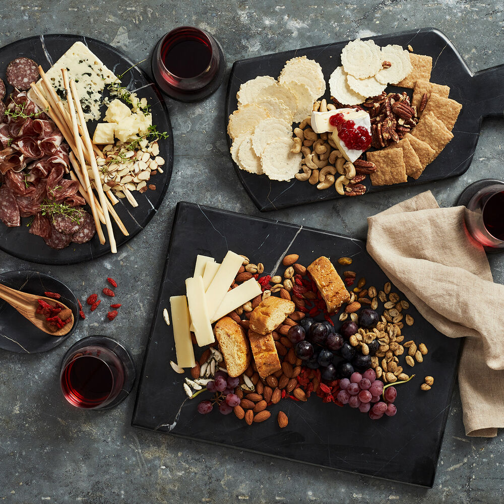 Royal Black Marble Tea Coaters