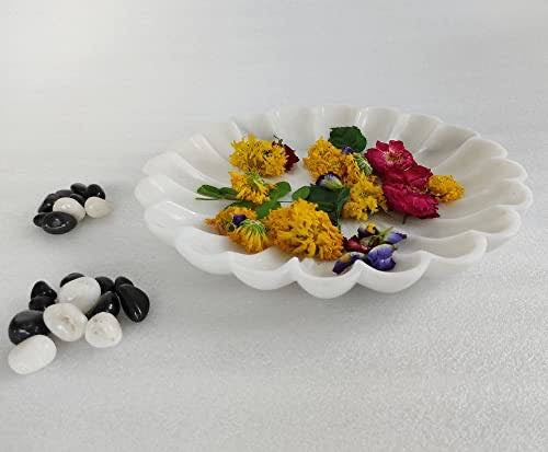 Marble Scalloped Large Tray