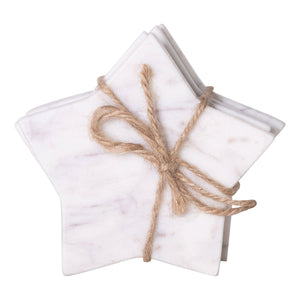 Star Marble Coasters- Set of 4