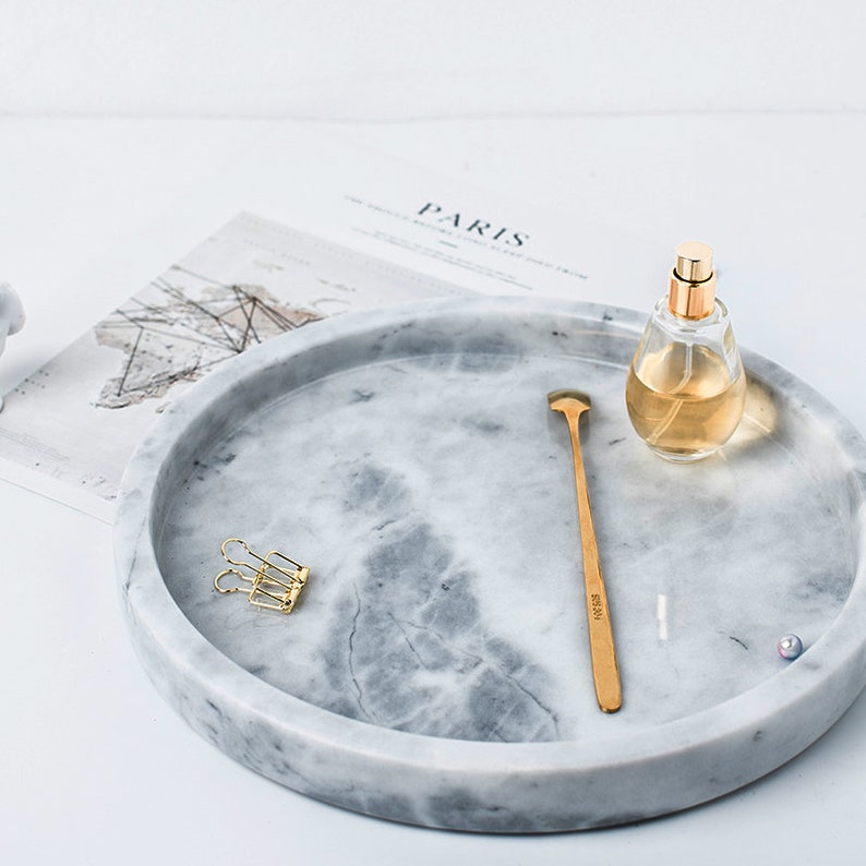 Kitchen Marble Round Tray