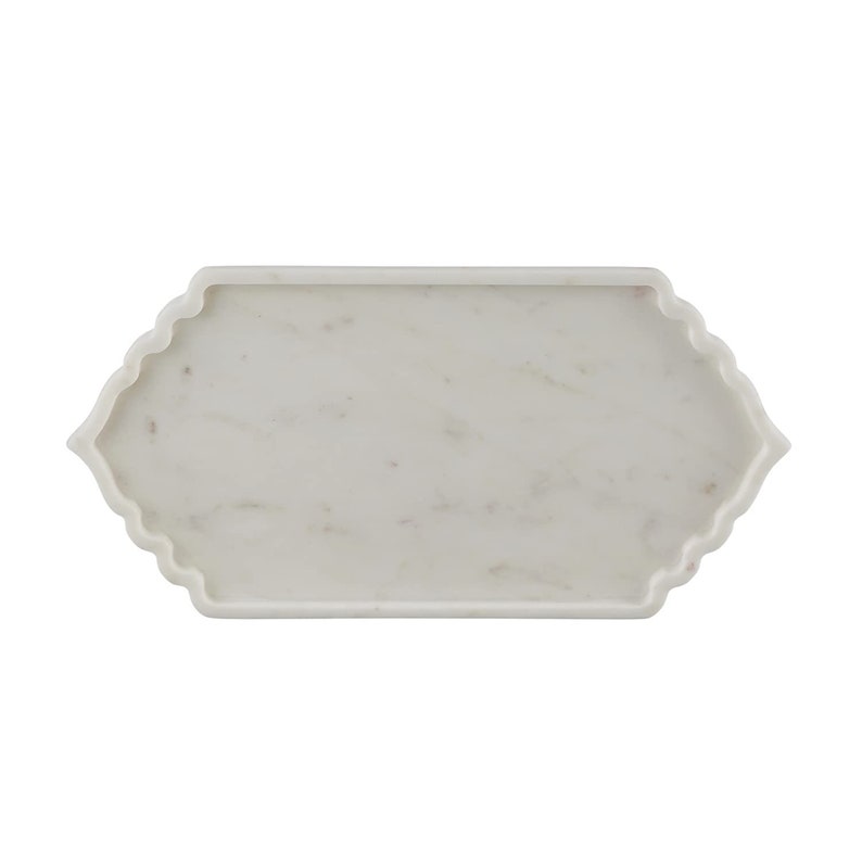 Large Mughal Oval Marble Tray