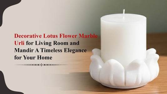 Lotus Flower Marble Urli