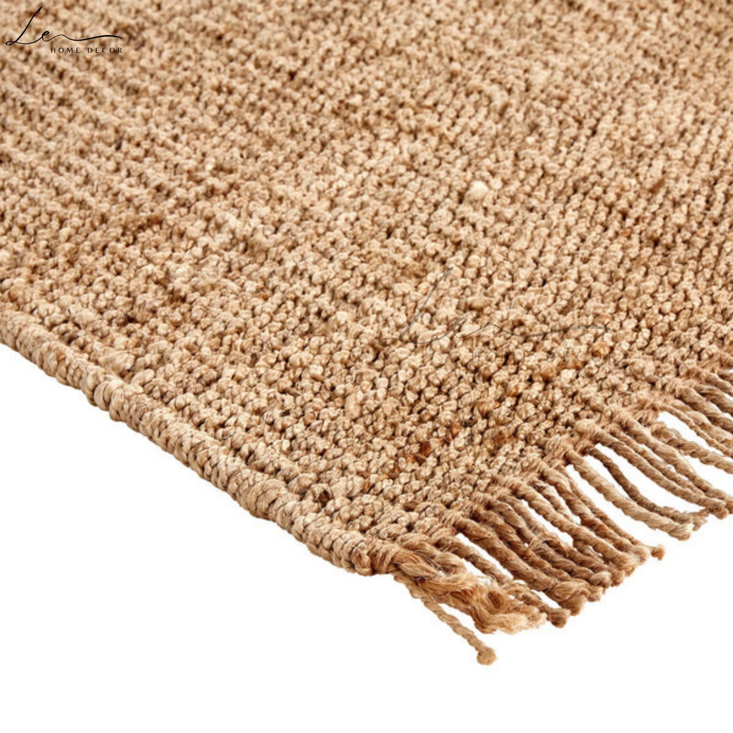Brown Tassel Natural Jute Rug