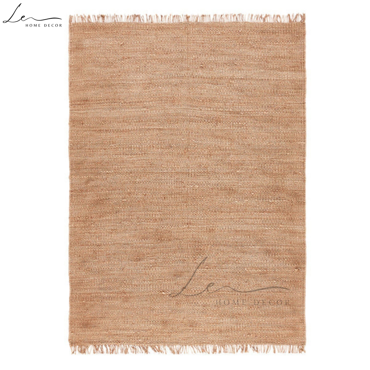 Brown Tassel Natural Jute Rug