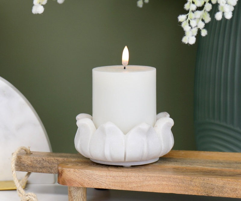 Lotus Flower Marble Urli