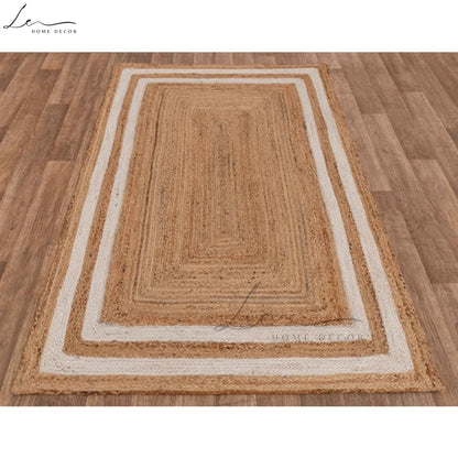 Natural Double Border Jute Area Rug
