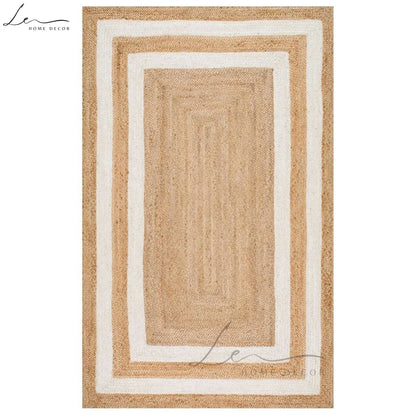 Natural Double Border Jute Area Rug