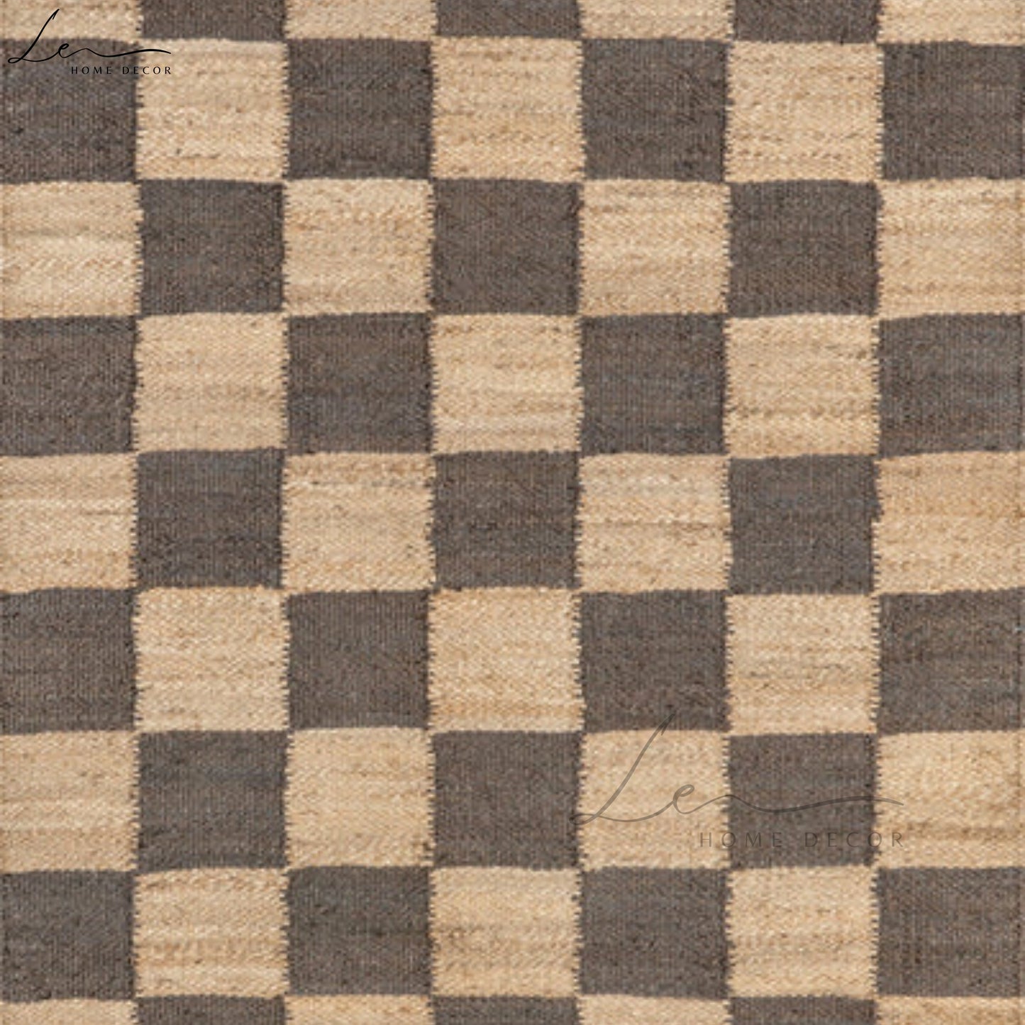 Natural Brown Blocks Area Rug