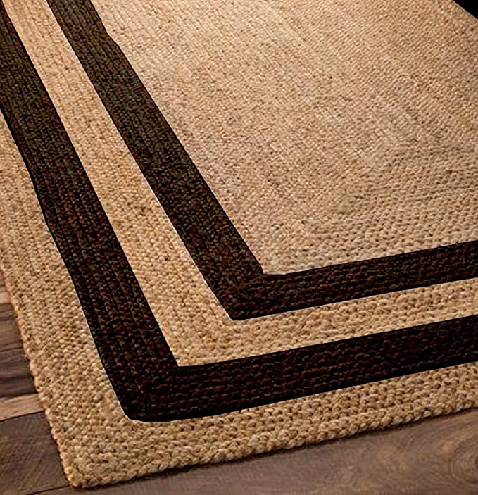 Natural Double Border Jute Area Rug