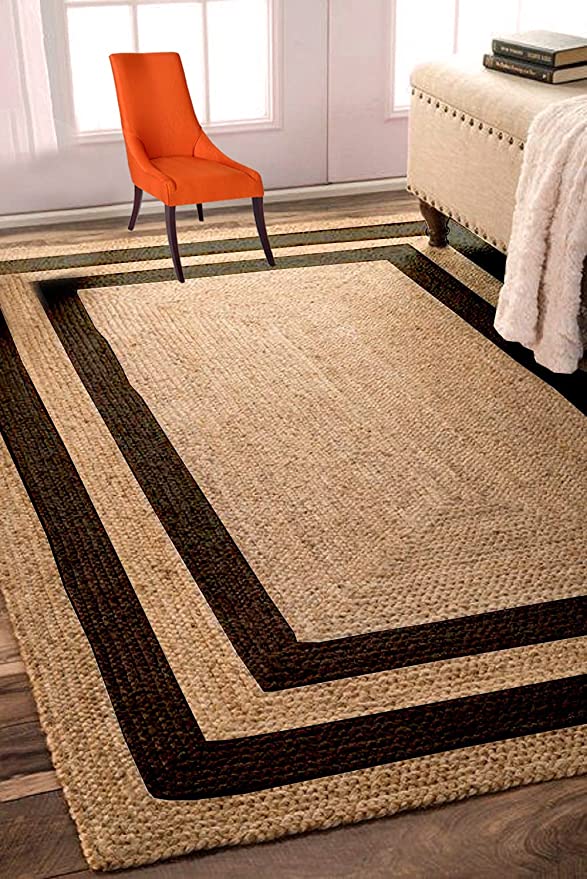 Natural Double Border Jute Area Rug