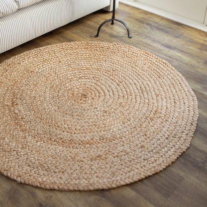 Round Shaped Hand Woven Jute Rug