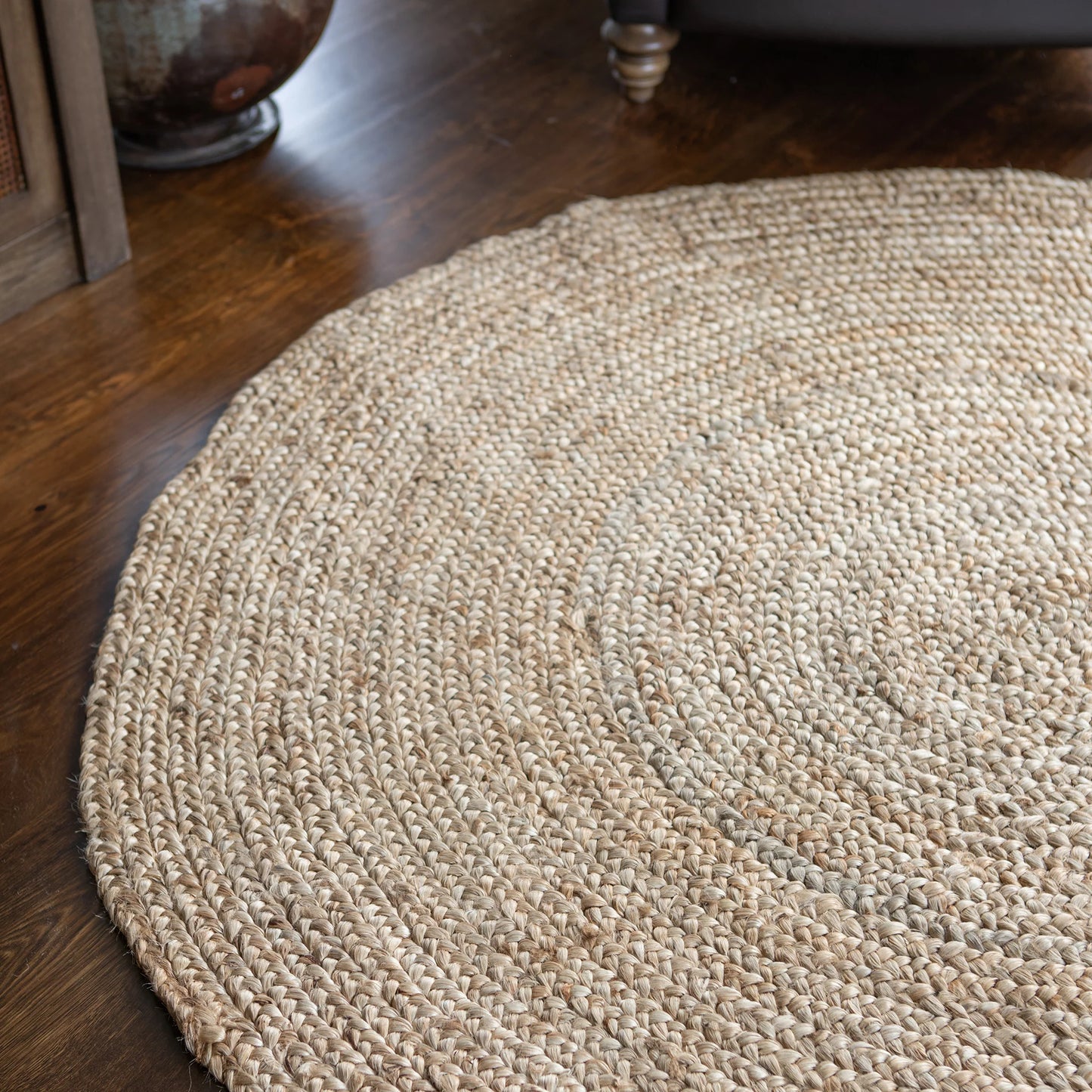 Round Shaped Hand Woven Jute Rug
