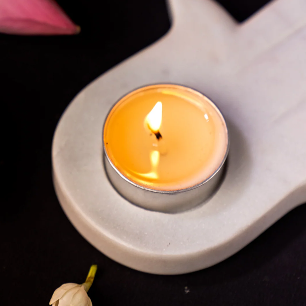 Marble Palm Candle Holders