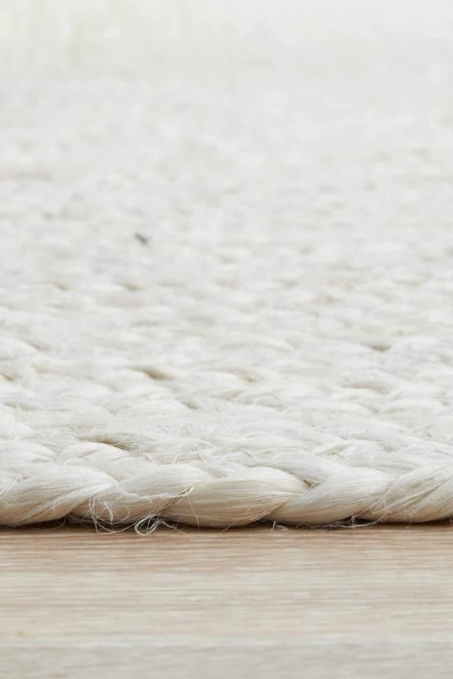 Luxury Off White Jute Braided Area Rug