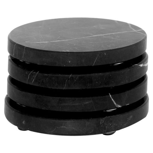Black Beauty Marble Coasters Set