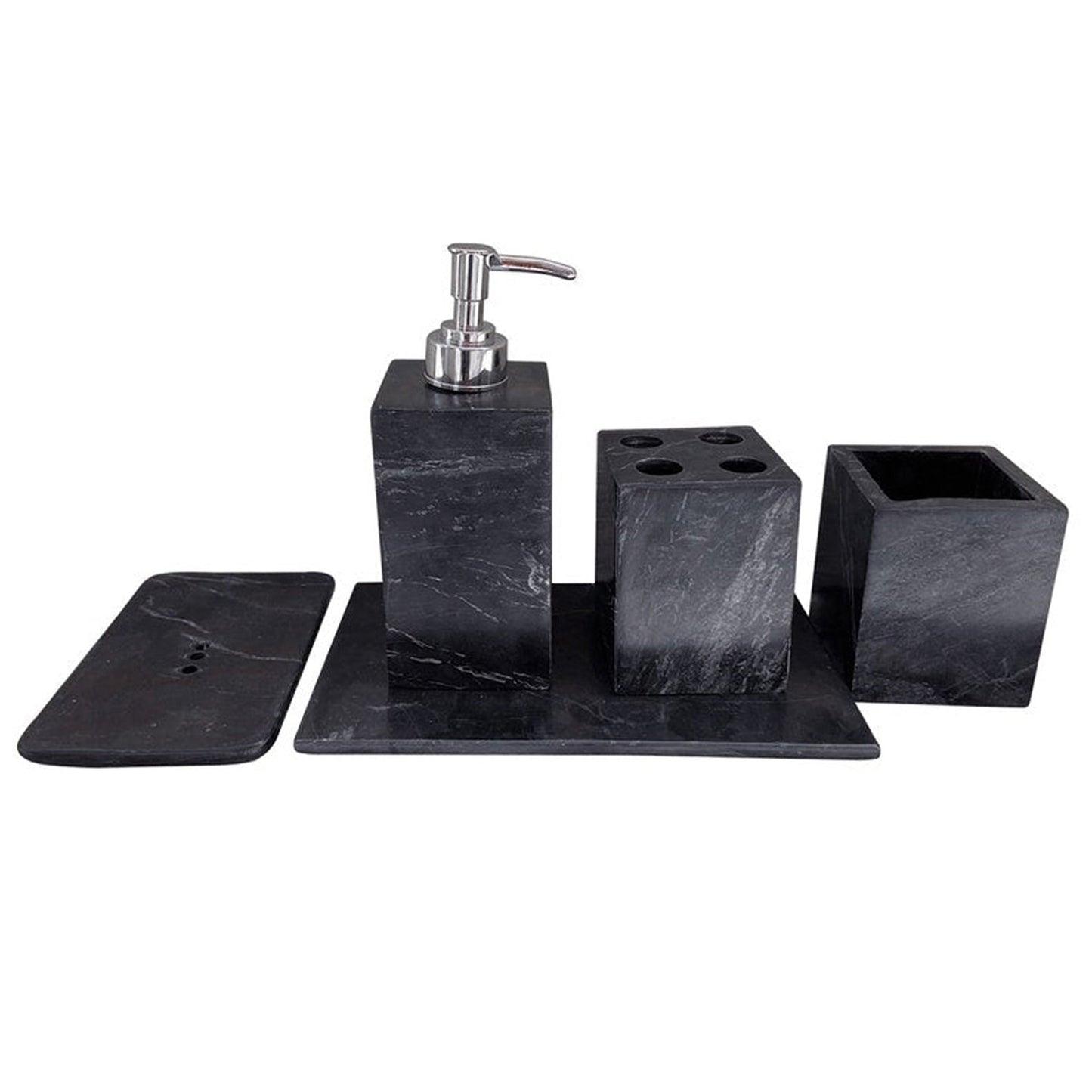 Luxurious Black Marble Bathroom Set