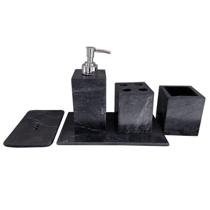 Luxurious Black Marble Bathroom Set
