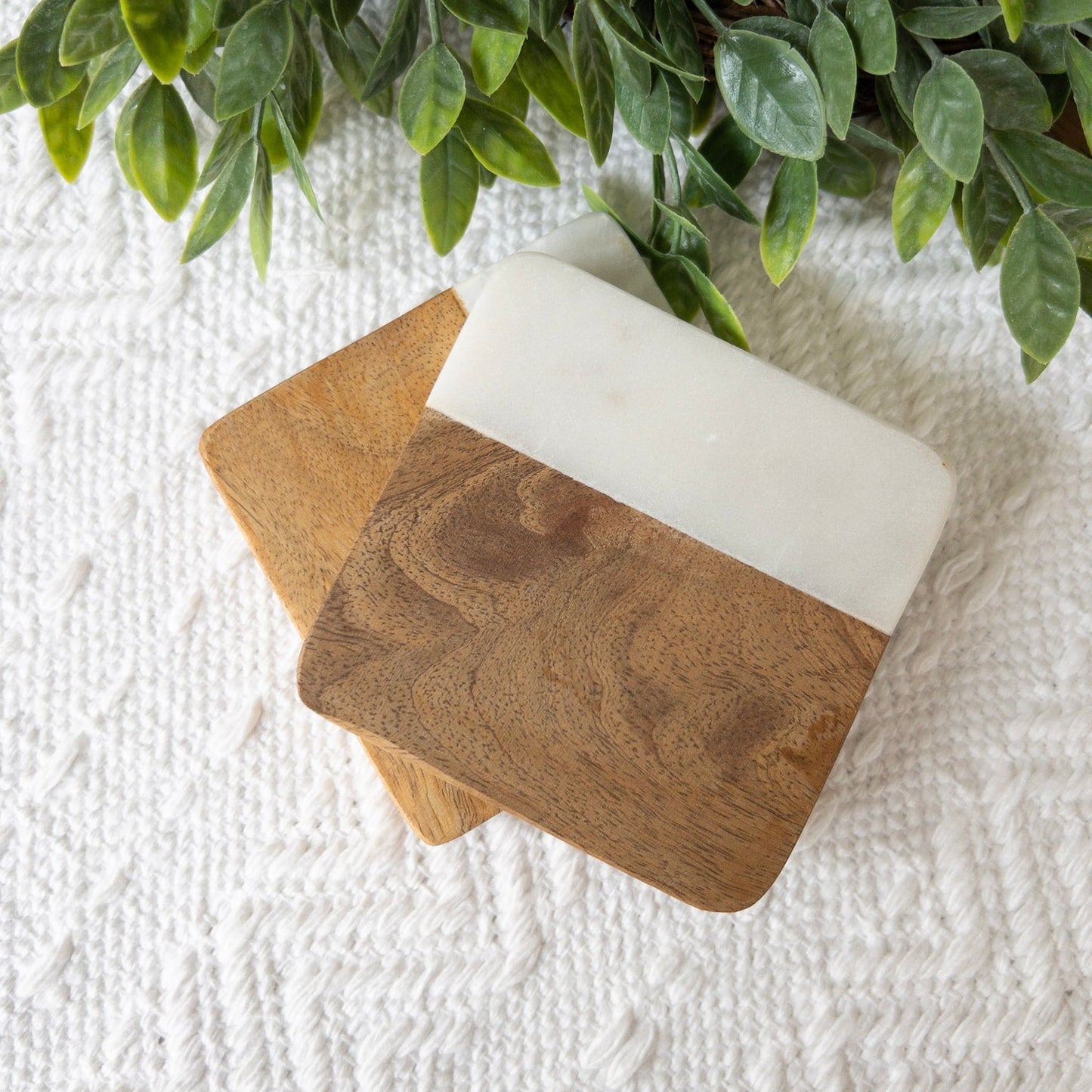 Acacia & Marble Coasters