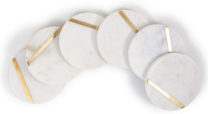 Golden Striped Marble Coaster