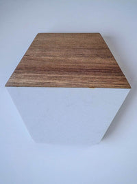 Personalized Acacia Wood and Marble Coasters