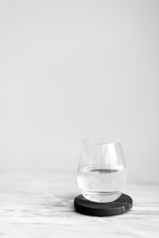 Black Beauty Round Coasters sets Black Marble