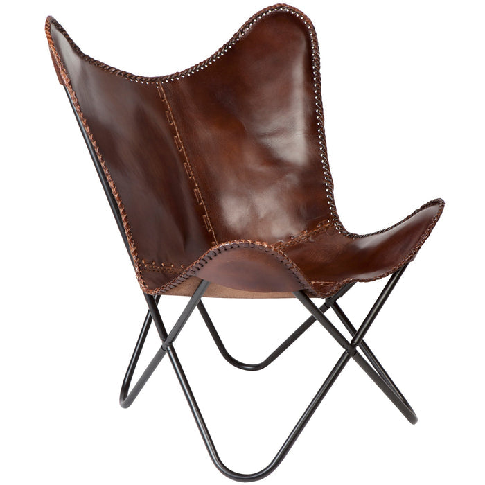 Leather butterfly on sale chair