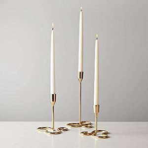 Golden Curve Tapered Candle Holder Set Of 3