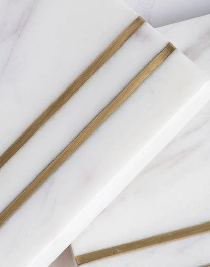 Golden Striped Marble Coaster